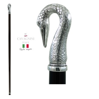 Bastón de Paseo Cavagnini Artesanal - Madera Haya y Peltre, Elegante Ceremonia Uso Diario