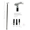 Leone walking stick - for elegant men and women - wood, metal - personalized - Cavagnini made in Italy