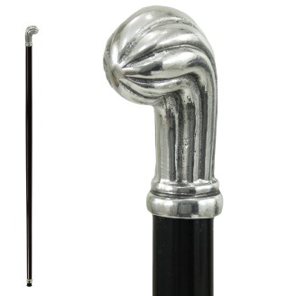 Cavagnini Elegant Walking Stick Wood and Pewter Ceremony Gift Liberty Groom Made in Italy