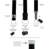 Liberty walking stick - for elegant men and women - wood, metal - personalized - Cavagnini made in Italy