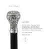 Liberty walking stick - for elegant elderly men and women - wood, metal - personalized - Cavagnini made in Italy