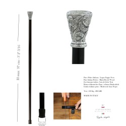 Elderly walking stick - for elegant men and women - wood, metal - personalized - Dandy Groom Ceremony