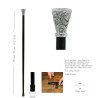 Elderly walking stick - for elegant men and women - wood, metal - personalized - Dandy Groom Ceremony