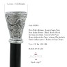 Elderly walking stick - for elegant men and women - wood, metal - personalized - Dandy Groom Ceremony