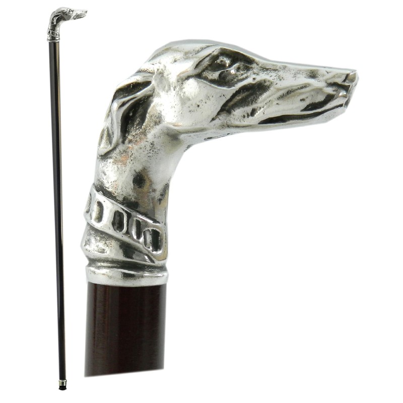 Canne de marche âgée - chien lévrier - pour hommes et femmes élégants - bois, métal - personnalisé - Dandy Groom Ceremony Canne de marche âgée - chien lévrier - pour hommes et femmes élégants - bois, métal - personnalisé - Dandy Groom Ceremony