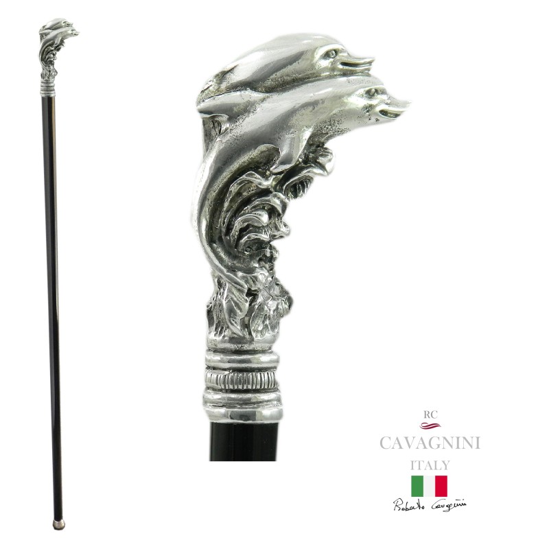 Bastón para personas mayores - peces delfines - para hombres y mujeres elegantes - madera metal - Ceremonia del Novio Dandy Bastón para personas mayores - peces delfines - para hombres y mujeres elegantes - madera metal - Ceremonia del Novio Dandy