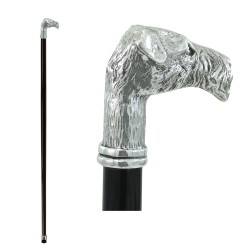 Elderly walking stick - fox terrier dog - for elegant men and women - personalized - Dandy Groom Ceremony - Gift