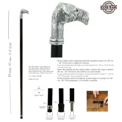 Elderly walking stick - fox terrier dog - for elegant men and women - personalized - Dandy Groom Ceremony - Gift