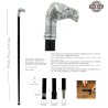 Bastone da passeggio anziani - cane fox terrier - per uomo donna  elegante  - personalizzato - Cerimonia Sposo Dandy