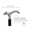 Bastone da passeggio anziani - cane bull terrier - elegante uomo donna  - personalizzato - Cerimonia - Regalo -Italy