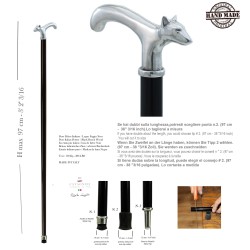 Elderly walking stick - bull terrier dog - elegant man and woman - personalized - Ceremony - Gift - Italy