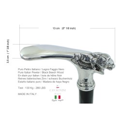Bastone da passeggio - anziani - Leone - elegante uomo donna  - personalizzato - Cerimonia - Regalo - Italy