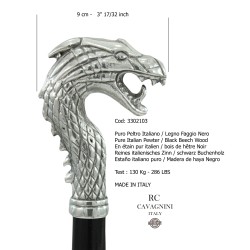 Gehstock - Senioren - Drache - eleganter Mann und Frau - personalisiert - Zeremonie - Geschenk - Italien