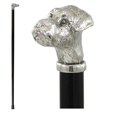 Walking stick - elderly - snauzer dog - elegant man and woman - personalized - Ceremony - Gift - Italy