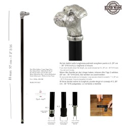Walking stick - elderly - snauzer dog - elegant man and woman - personalized - Ceremony - Gift - Italy
