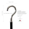 Bastone da passeggio - uncino  - elegante uomo donna  - personalizzato - Cerimonia - Regalo - Italy Cavagnini