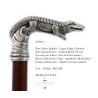 Cavagnini - Elegant elderly cane for men, women, ceremonies, wood and pewter - crocodile - Italy