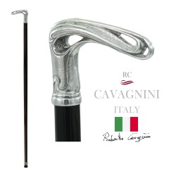 Bastone da passeggio per anziani elegante per uomo donna cerimonia  legno e peltro - liberty - Italy