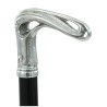 Elegant elderly walking stick for men, women, ceremonies, wood and pewter - liberty - Italy