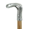 Elegante bastón de anciano para hombre, mujer, ceremonia, madera y peltre - libertad - Italia