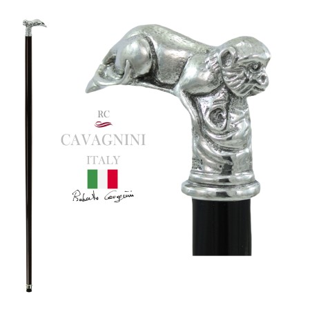 Bastone da passeggio per anziani elegante per uomo donna cerimonia  legno e peltro - scimmia - Italy