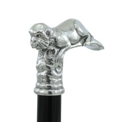 copia de Elegante bastón de anciano para hombre, mujer, ceremonia, madera y peltre - pájaro águila - Italia