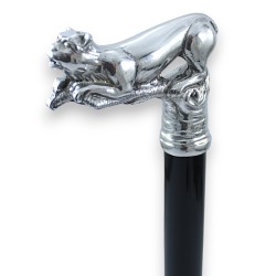 Sturdy elegant wooden walking stick for men and women ceremonies - gift for the elderly - Cavagnini Italia - Giaguaro