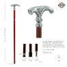 Elegant Cavagnini Artisan Walking Stick: Style and Quality Made in Italy - 2-head model