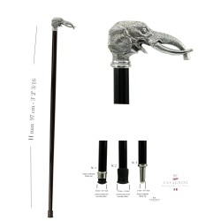 Bastone da passeggio Anziani Elegante per Uomo Donna , Bastone elefante Made in Italy Cavagnini