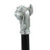 Cavagnini - Bastone da passeggio per anziano elegante testa cane boxer - Legno emaniglia peltro - personalizzato