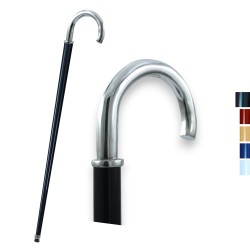 Elegante bastón curvo Hecho a mano en Italia - Grabado de nombre personalizado en 5 colores para hombres y mujeres