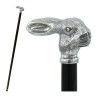 Walking stick for elderly elegant for men women ceremony wood and pewter - leprotto - Italy
