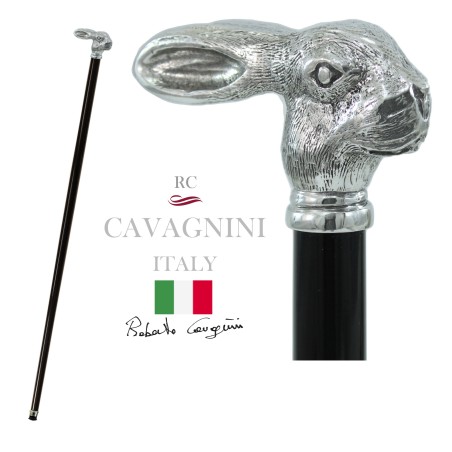 Walking stick for elderly elegant for men women ceremony wood and pewter - leprotto - Italy