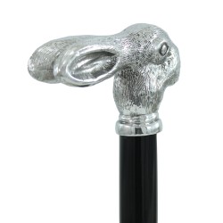 Walking stick for elderly elegant for men women ceremony wood and pewter - leprotto - Italy