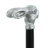 Walking stick for elderly elegant for men women ceremony wood and pewter - leprotto - Italy