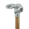 Walking stick for elderly elegant for men women ceremony wood and pewter - leprotto - Italy
