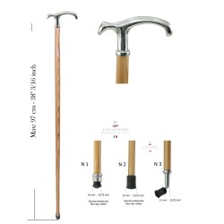 Cavagnini elegant walking stick for men and women, smooth derby - made in Italy.