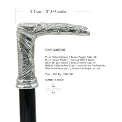 Liberty Walking Stick Cavagnini Italia - Handmade, Personalized, Beech and Metal, Elegant and Sturdy