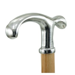 Canne de marche élégante Cavagnini pour homme et femme, derby lisse - fabriquée en Italie.