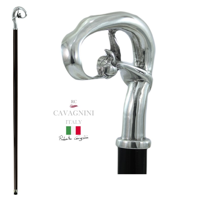Bastón Liberty - para hombres y mujeres mayores elegantes - madera, metal - personalizado - Cavagnini hecho en Italia Bastón Liberty - para hombres y mujeres mayores elegantes - madera, metal - personalizado - Cavagnini hecho en Italia