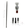 Walking stick Mano in pewter and elegant wood CAVAGNINI