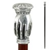 Walking stick Mano in pewter and elegant wood CAVAGNINI