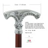 Elegant Cavagnini Artisan Walking Stick: Style and Quality Made in Italy - 2-head model